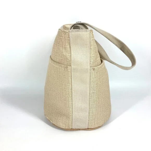 HERMES Saksaw PM Saksaw PM Bag Tote Bag Hand Bag Canvas Beige